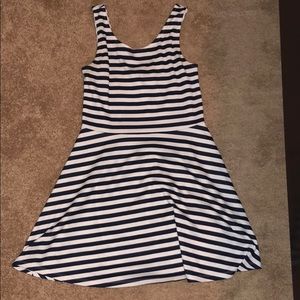 Stripe dress navy and white
